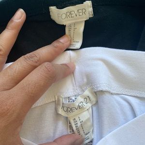 Forever 21 leggings white and black set sz S